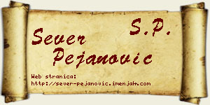 Sever Pejanović vizit kartica